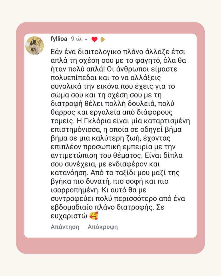 Αξιολόγηση πελάτισσας BodyLove